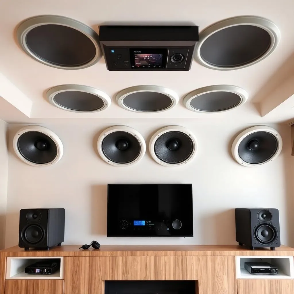 4-Zone Whole-Home Audio System with 8 Speakers & Multi-Room Control